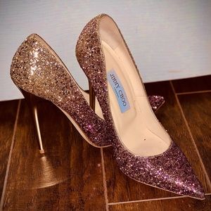 Jimmy Choo size 38 Ombré Glitter Pump